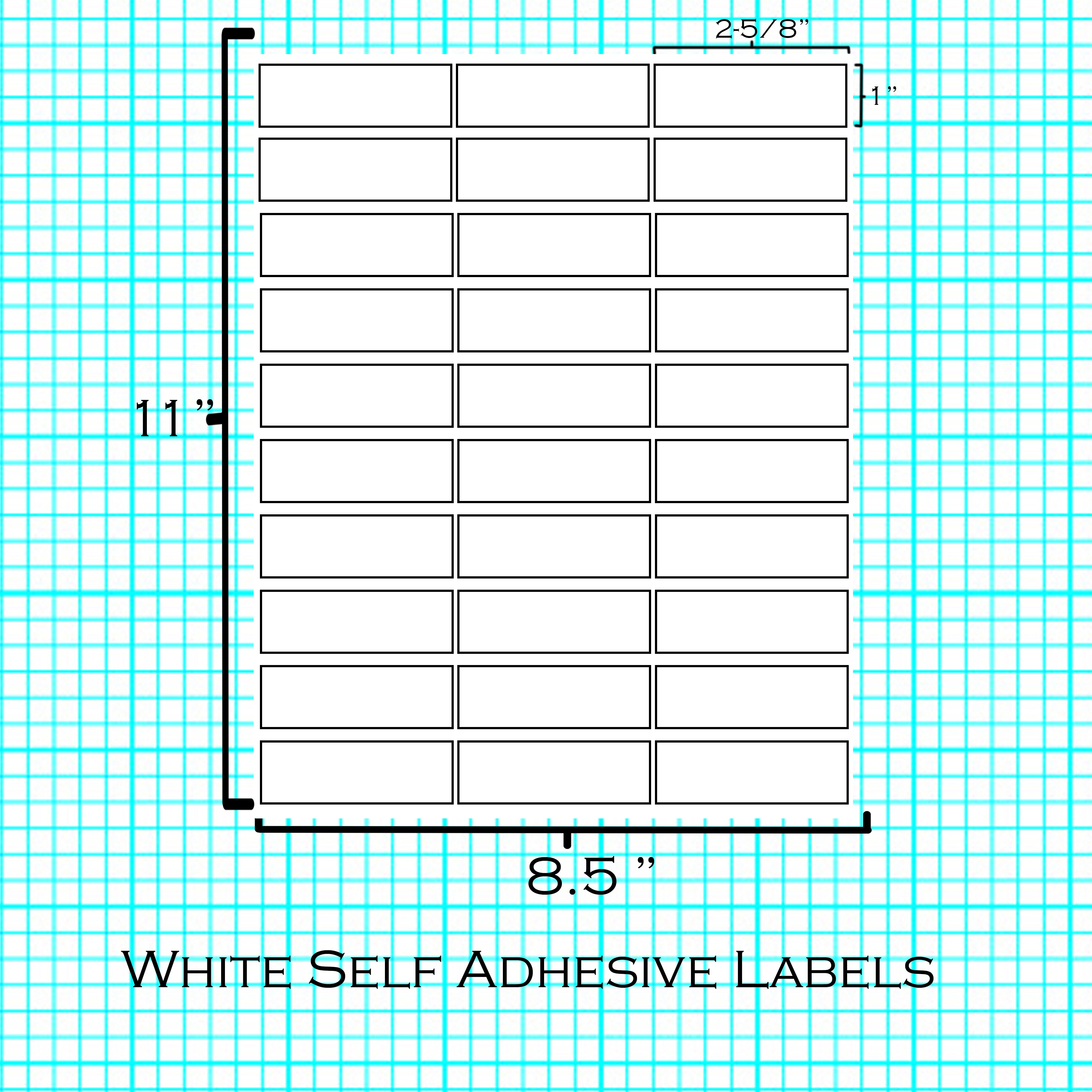 8.5x11 Laser Labels – 30/Sheet for Inkjet & Laser – Label Supply Mart