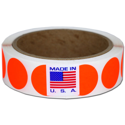 Neon Tangerine Dot Stickers